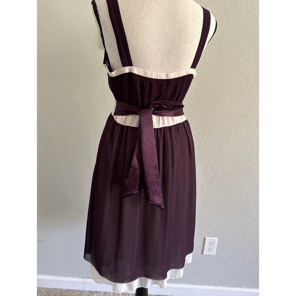 Women’s Burgundy Silk Beaded Y2K Party Dress Sz M Boho Glam Cocktail Evening - Picture 6 of 12